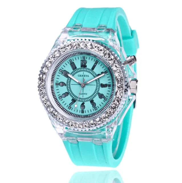 Relógio Geneva Luminous Feminino Silicone